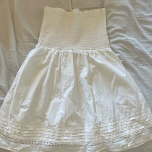 American Eagle Outfitters white strapless dress